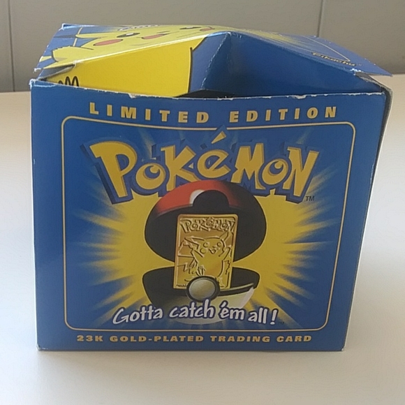 23k gold plated pokemon cards Pokemon 23K Gold-Plated Trading Card Limited Edition main image 1